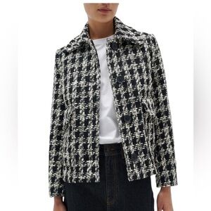 InWear Black and White Checkered Blazer Size 8